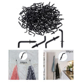 Maxbell 100 Pieces Mini L Shaped Right Angle Screw Hooks Multifunctional Medal Hooks M3.8x50mm