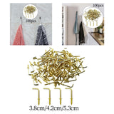 Maxbell 100x Right Angle Hooks Easy to Use Screw in Hooks for Hanging Outdoor Indoor 3.3mmx38mmx13mm
