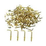 Maxbell 100x Right Angle Hooks Easy to Use Screw in Hooks for Hanging Outdoor Indoor 3.3mmx38mmx13mm