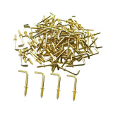 Maxbell 100x Right Angle Hooks Easy to Use Screw in Hooks for Hanging Outdoor Indoor 3.3mmx38mmx13mm