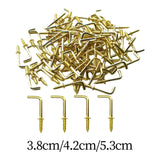 Maxbell 100x Right Angle Hooks Easy to Use Screw in Hooks for Hanging Outdoor Indoor 3.3mmx38mmx13mm