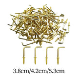 Maxbell 100x Right Angle Hooks Easy to Use Screw in Hooks for Hanging Outdoor Indoor 3.3mmx38mmx13mm