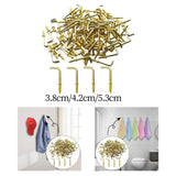 Maxbell 100x Right Angle Hooks Easy to Use Screw in Hooks for Hanging Outdoor Indoor 3.3mmx38mmx13mm