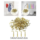Maxbell 100x Right Angle Hooks Easy to Use Screw in Hooks for Hanging Outdoor Indoor 3.3mmx38mmx13mm