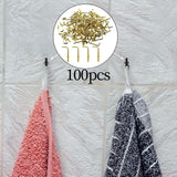 Maxbell 100x Right Angle Hooks Easy to Use Screw in Hooks for Hanging Outdoor Indoor 3.6mmx42mmx15mm