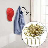 Maxbell 100x Right Angle Hooks Easy to Use Screw in Hooks for Hanging Outdoor Indoor 3.6mmx42mmx15mm