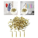 Maxbell 100x Right Angle Hooks Easy to Use Screw in Hooks for Hanging Outdoor Indoor 3.6mmx42mmx15mm