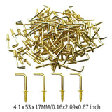 Maxbell 100x Right Angle Hooks Easy to Use Screw in Hooks for Hanging Outdoor Indoor 4.1mmx53mmx17mm
