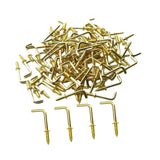 Maxbell 100x Right Angle Hooks Easy to Use Screw in Hooks for Hanging Outdoor Indoor 4.1mmx53mmx17mm