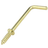 Maxbell 100x Right Angle Hooks Easy to Use Screw in Hooks for Hanging Outdoor Indoor 4.1mmx53mmx17mm