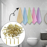 Maxbell 100x Right Angle Hooks Easy to Use Screw in Hooks for Hanging Outdoor Indoor 4.1mmx53mmx17mm