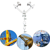 Maxbell Crane Bearing Wheel Parts Crane Bearing Wheel Pulley for Lifts Heavy Objects 40x40 Long Clip Type