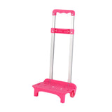 Maxbell Foldable Hand Truck with Two Wheels Moving Cart for Shopping Multifunctional Pink