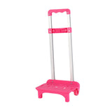 Maxbell Foldable Hand Truck with Two Wheels Moving Cart for Shopping Multifunctional Pink