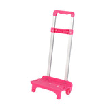 Maxbell Foldable Hand Truck with Two Wheels Moving Cart for Shopping Multifunctional Pink