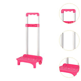Maxbell Foldable Hand Truck with Two Wheels Moving Cart for Shopping Multifunctional Pink