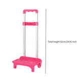 Maxbell Foldable Hand Truck with Two Wheels Moving Cart for Shopping Multifunctional Pink