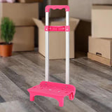 Maxbell Foldable Hand Truck with Two Wheels Moving Cart for Shopping Multifunctional Pink