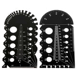 Maxbell Screw Thread Gauge Convenient Portable Bolt Screw Gauge for Screws PVC Bolts