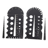 Maxbell Screw Thread Gauge Convenient Portable Bolt Screw Gauge for Screws PVC Bolts