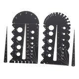 Maxbell Screw Thread Gauge Convenient Portable Bolt Screw Gauge for Screws PVC Bolts