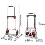 Maxbell Folding Hand Truck Portable Steel Foldable Hand Cart for Moving Home Travel