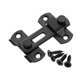 Maxbell Sliding Barn Door Lock 180 Degree Pet Cage Door Latch for Wine Cabinet Black