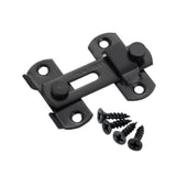 Maxbell Sliding Barn Door Lock 180 Degree Pet Cage Door Latch for Wine Cabinet Black