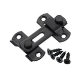 Maxbell Sliding Barn Door Lock 180 Degree Pet Cage Door Latch for Wine Cabinet Black
