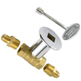 Maxbell 1/2" Straight Quarter Turn Shut Off Valve Kit Easily Install Brass Connector