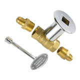 Maxbell 1/2" Straight Quarter Turn Shut Off Valve Kit Easily Install Brass Connector