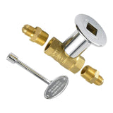 Maxbell 1/2" Straight Quarter Turn Shut Off Valve Kit Easily Install Brass Connector