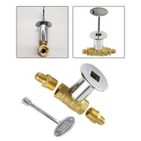 Maxbell 1/2" Straight Quarter Turn Shut Off Valve Kit Easily Install Brass Connector