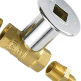 Maxbell 1/2" Straight Quarter Turn Shut Off Valve Kit Easily Install Brass Connector