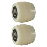 Maxbell 2Pcs Roller Wheel with Bearings Forklift Accessories Sturdy Truck Load Wheel Nylon Roller Wheel