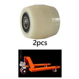 Maxbell 2Pcs Roller Wheel with Bearings Forklift Accessories Sturdy Truck Load Wheel Nylon Roller Wheel