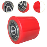 Maxbell 2Pcs Roller Wheel with Bearings Forklift Accessories Sturdy Truck Load Wheel PU Roller Wheel