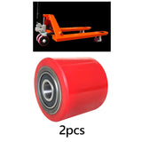 Maxbell 2Pcs Roller Wheel with Bearings Forklift Accessories Sturdy Truck Load Wheel PU Roller Wheel