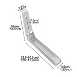 Maxbell Microwave Oven Rack Retractable Foldable Wall Mounted Stand for Kitchen Home White