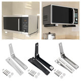 Maxbell Microwave Oven Rack Retractable Foldable Wall Mounted Stand for Kitchen Home White