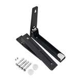 Maxbell Microwave Oven Rack Retractable Foldable Wall Mounted Stand for Kitchen Home Black