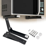 Maxbell Microwave Oven Rack Retractable Foldable Wall Mounted Stand for Kitchen Home Black