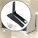 Maxbell Microwave Oven Rack Retractable Foldable Wall Mounted Stand for Kitchen Home Black