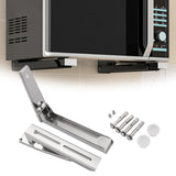 Maxbell Microwave Oven Rack Retractable Foldable Wall Mounted Stand for Kitchen Home Silver