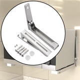 Maxbell Microwave Oven Rack Retractable Foldable Wall Mounted Stand for Kitchen Home Silver
