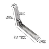 Maxbell Microwave Oven Rack Retractable Foldable Wall Mounted Stand for Kitchen Home Silver
