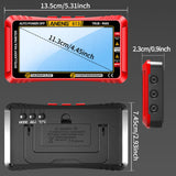 Maxbell Multimeter Digital Display Outdoor Work Practical Thermometer and Hygrometer Red