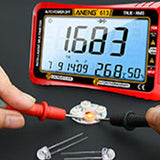 Maxbell Multimeter Digital Display Outdoor Work Practical Thermometer and Hygrometer Red