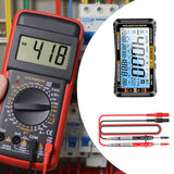 Maxbell Multimeter Digital Display Outdoor Work Practical Thermometer and Hygrometer Black