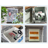 Maxbell Waterproof Electrical Junction Box Workshop Weatherproof Circuit Breaker Box Gray Door